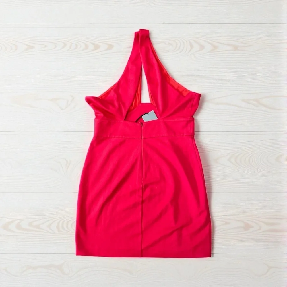 NBD Red Cross-Front Mini Dress - Picture 4 of 5